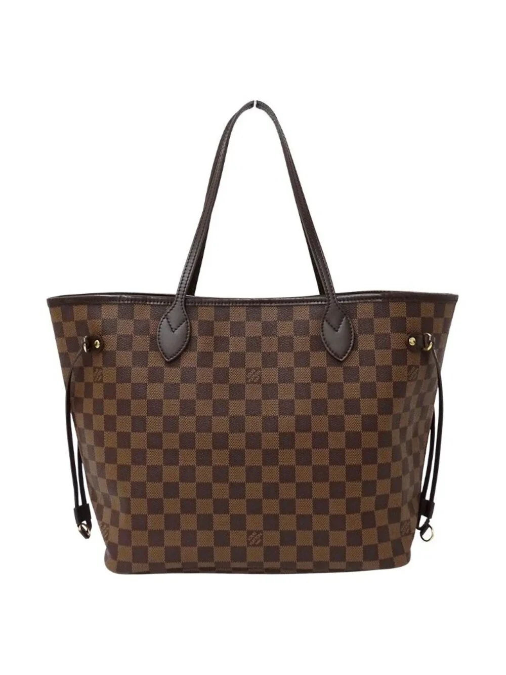 Louis Vuitton Damier Tote Neverfull MM Brown Shoulder Bag
